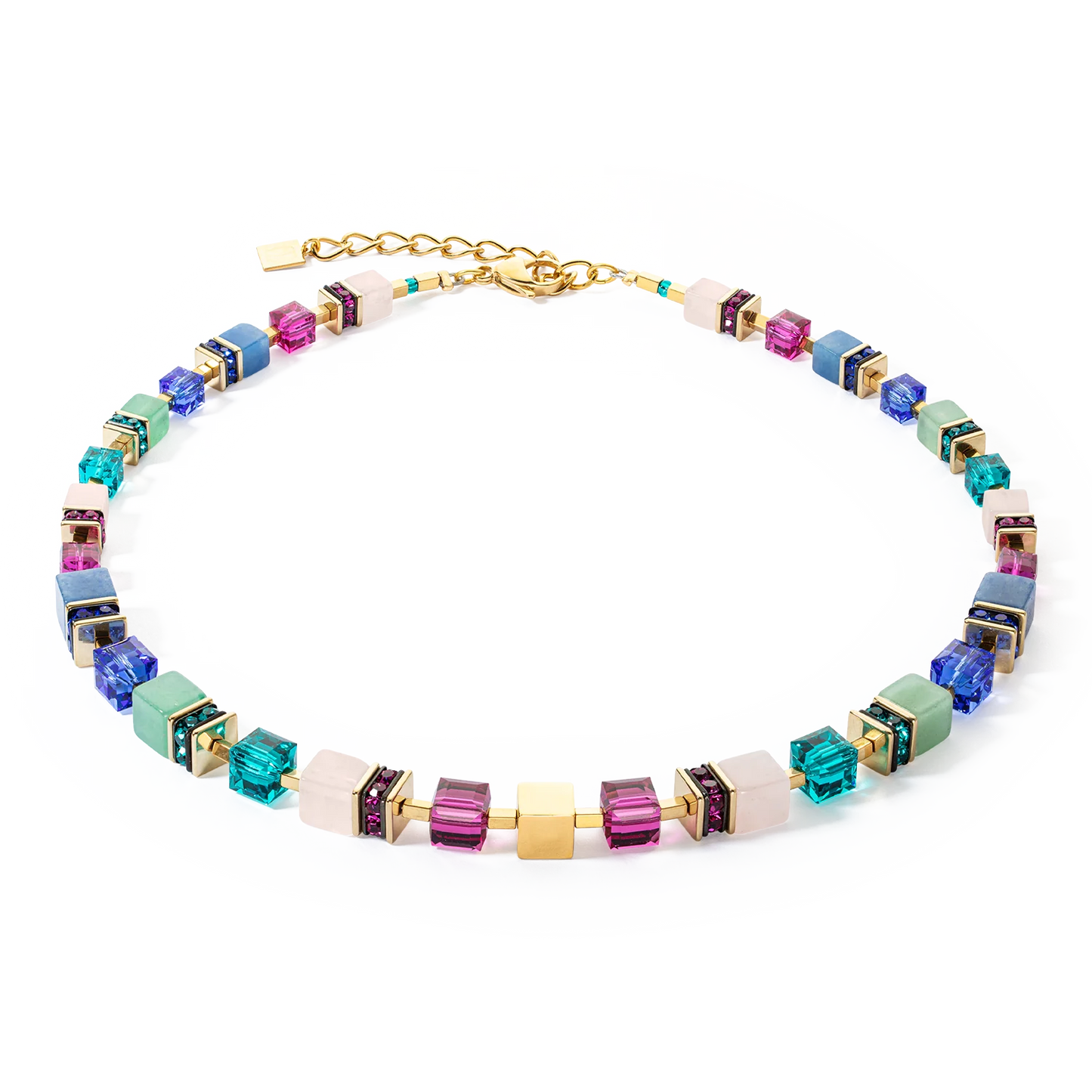 Collana Geo CUBE precius Statement oro multicolore