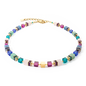 Collana Geo CUBE precius Statement oro multicolore