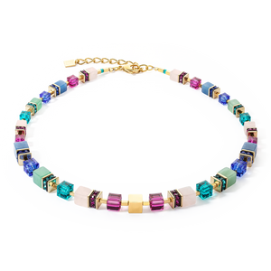 Collana Geo CUBE precius Statement oro multicolore