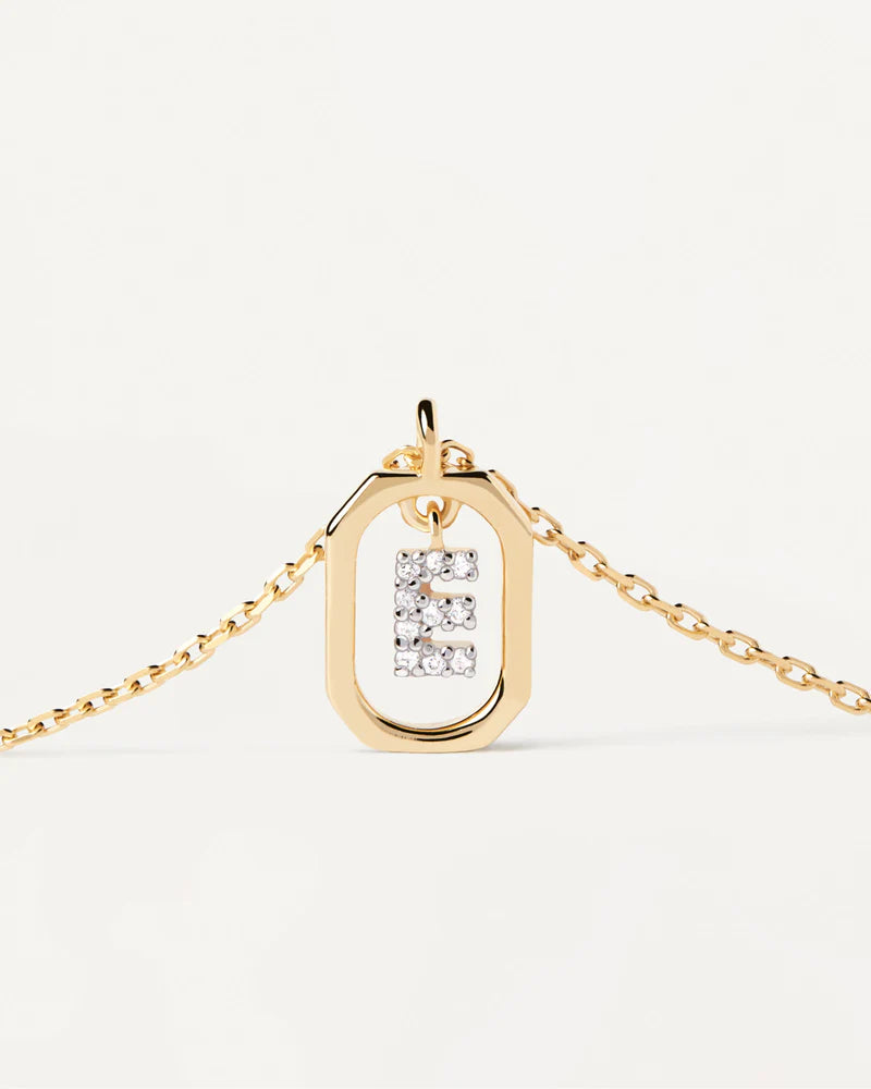 Collana Con Lettera E Mini