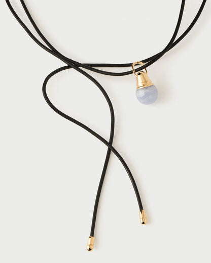 Collana con fiocco in pelle Dana