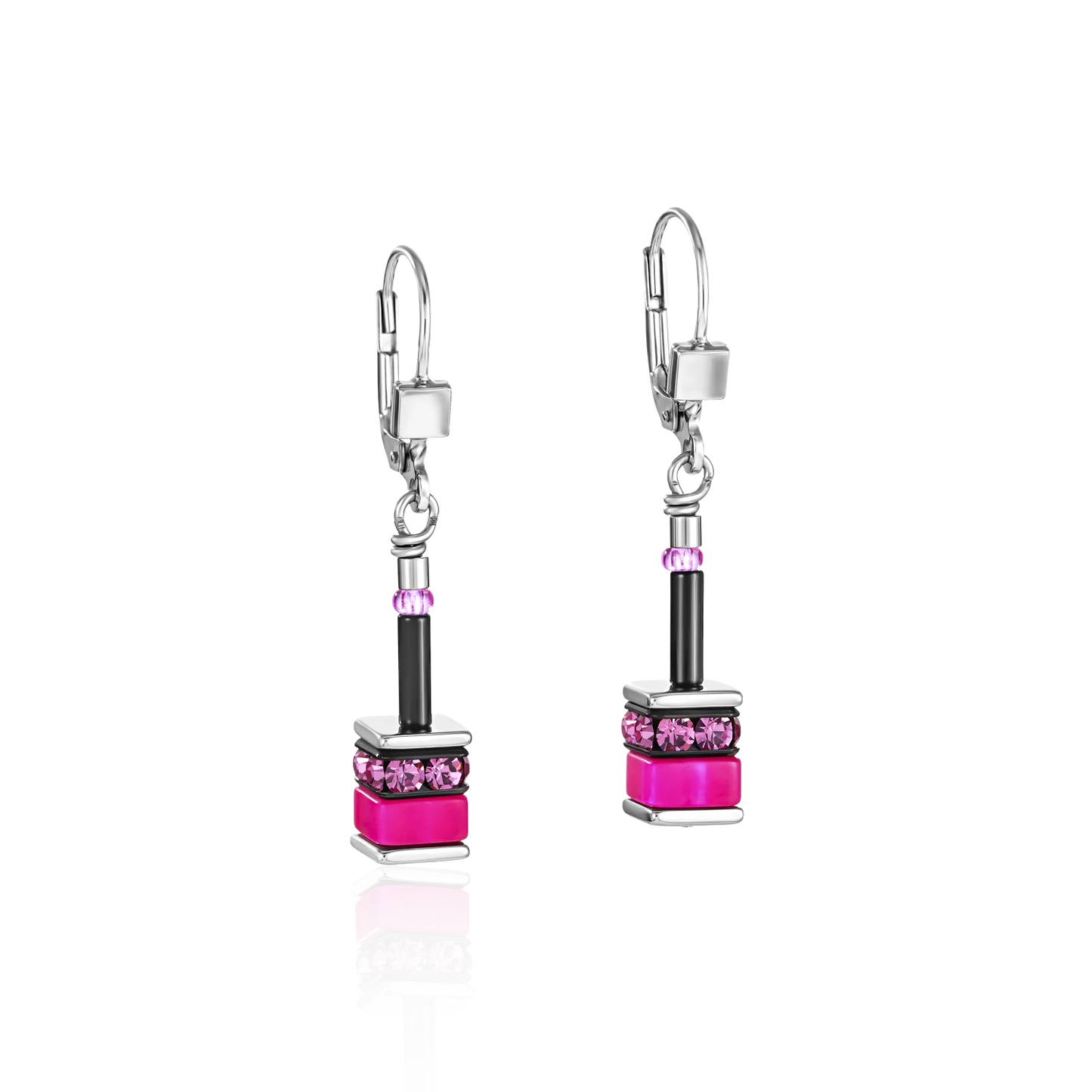 Orecchini GeoCUBE® classic Polaris & Strass multicolor