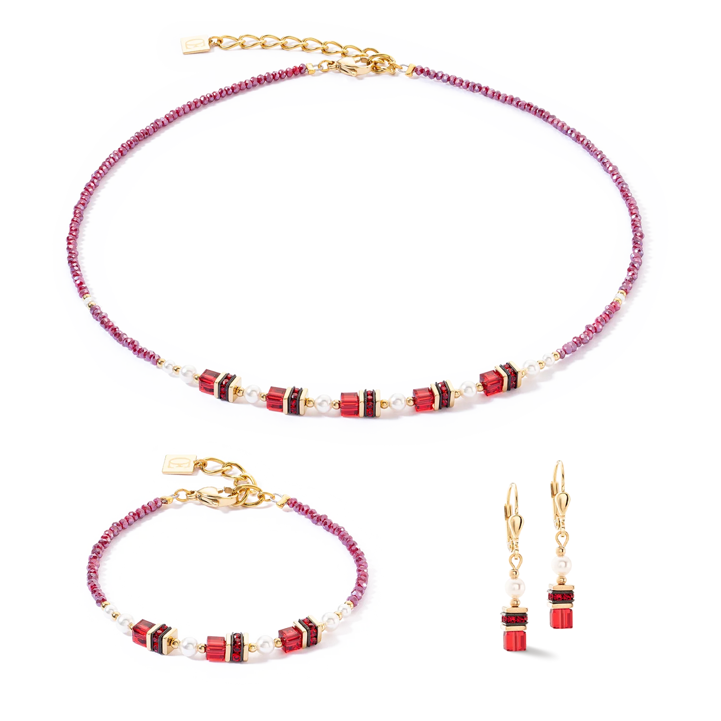 Bracciale Sparkling Princess rosso-oro