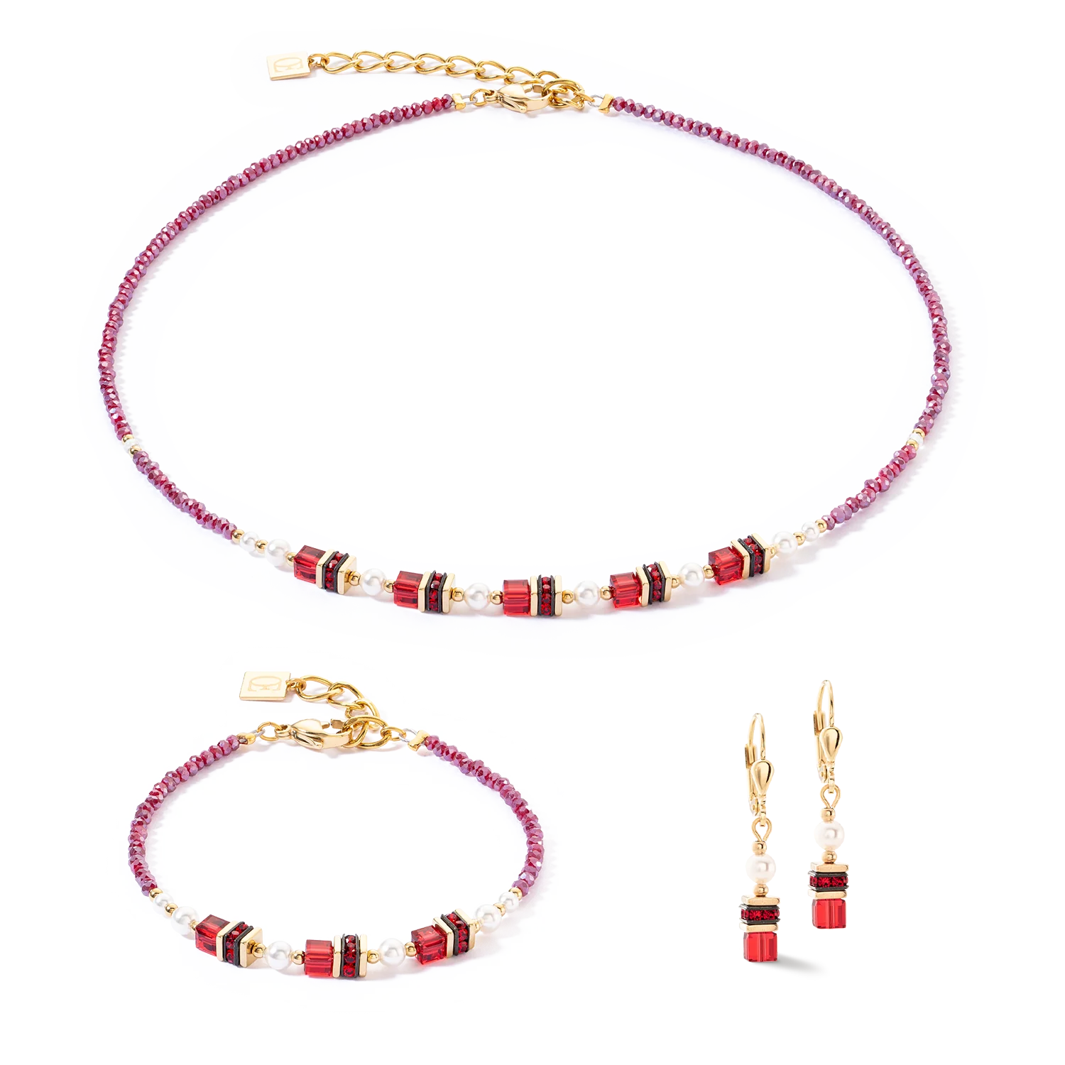 Bracciale Sparkling Princess rosso-oro