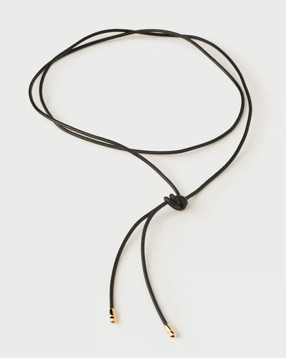 Collana con fiocco in pelle Dana