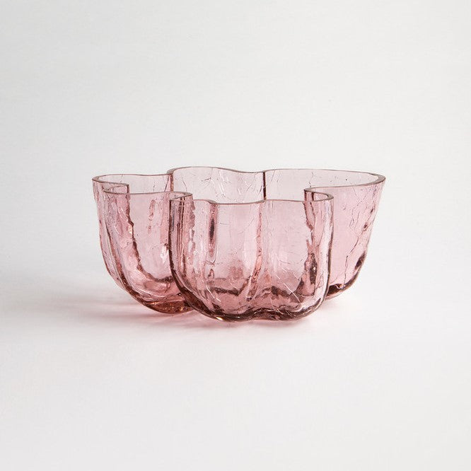 Crackle pink vase