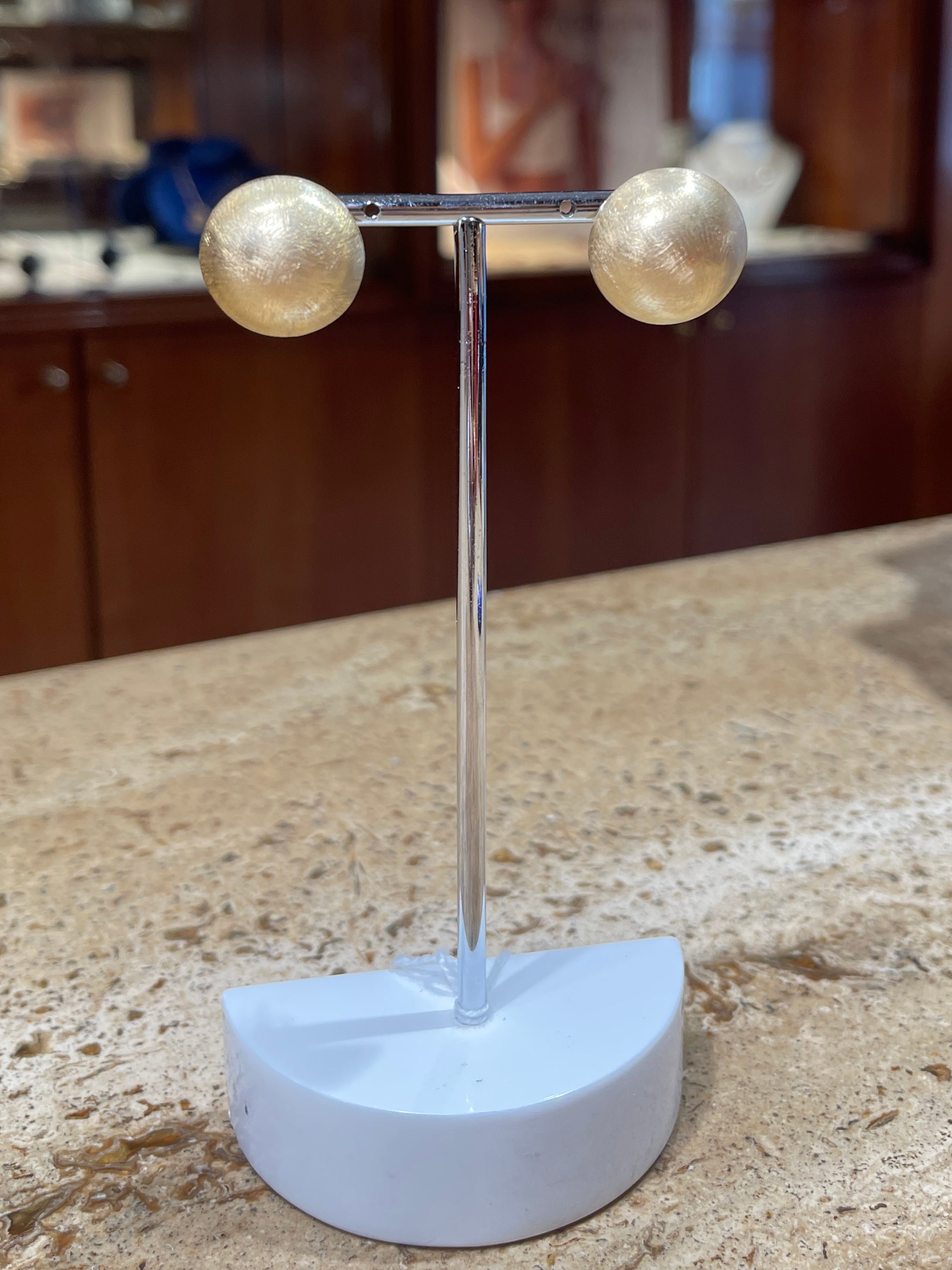 Orecchini Satinati in Argento 925