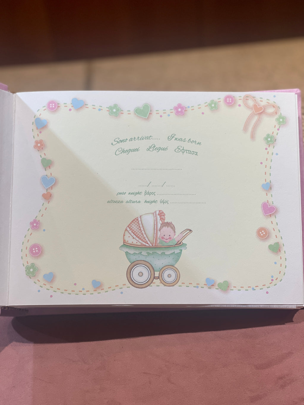 Birth Album with Silver Teddy Bear