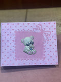 Birth Album with Silver Teddy Bear