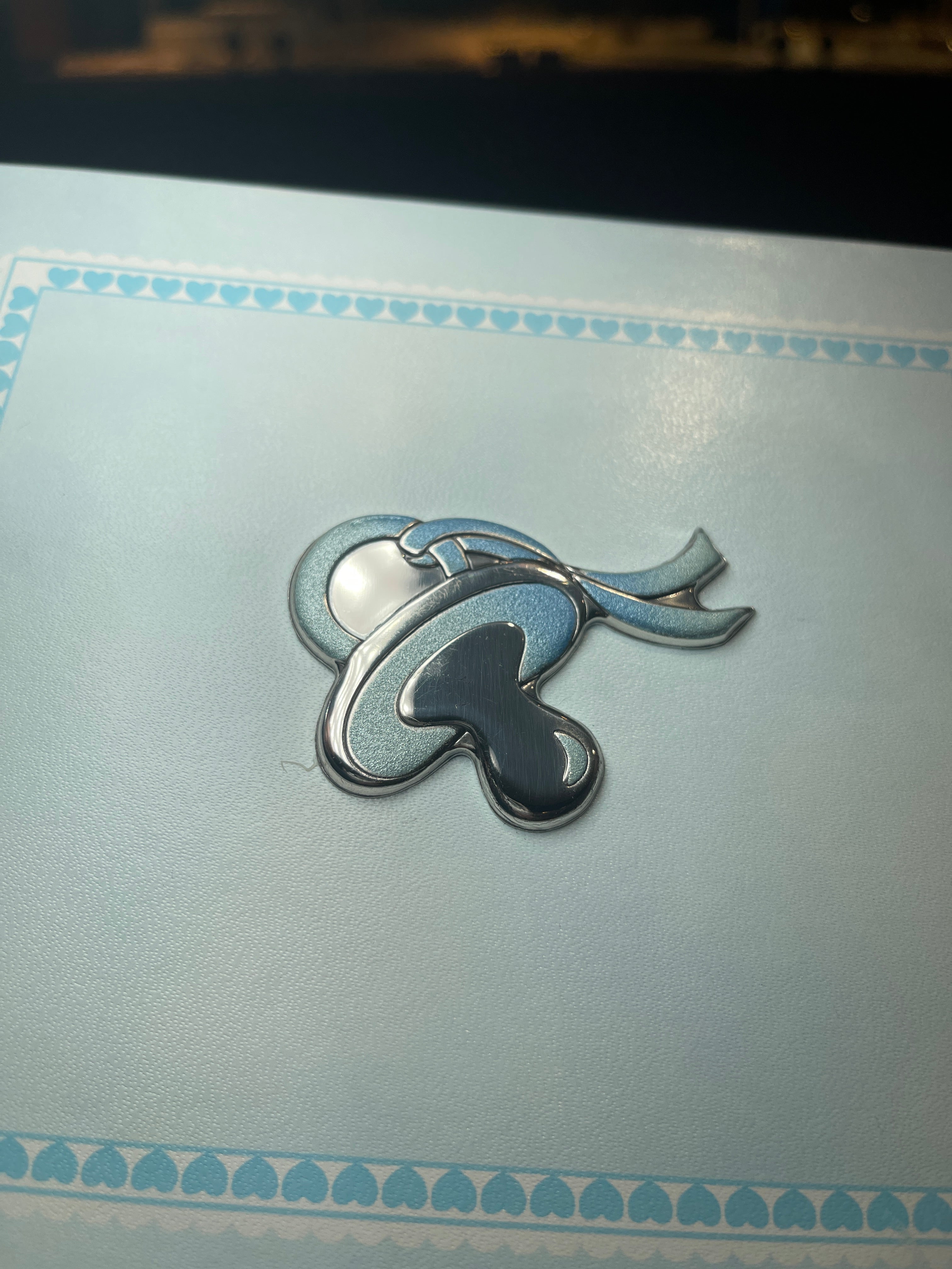 Birth Album with Silver Pacifier