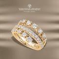 Anello Collezione Glitter in Oro giallo e Diamanti