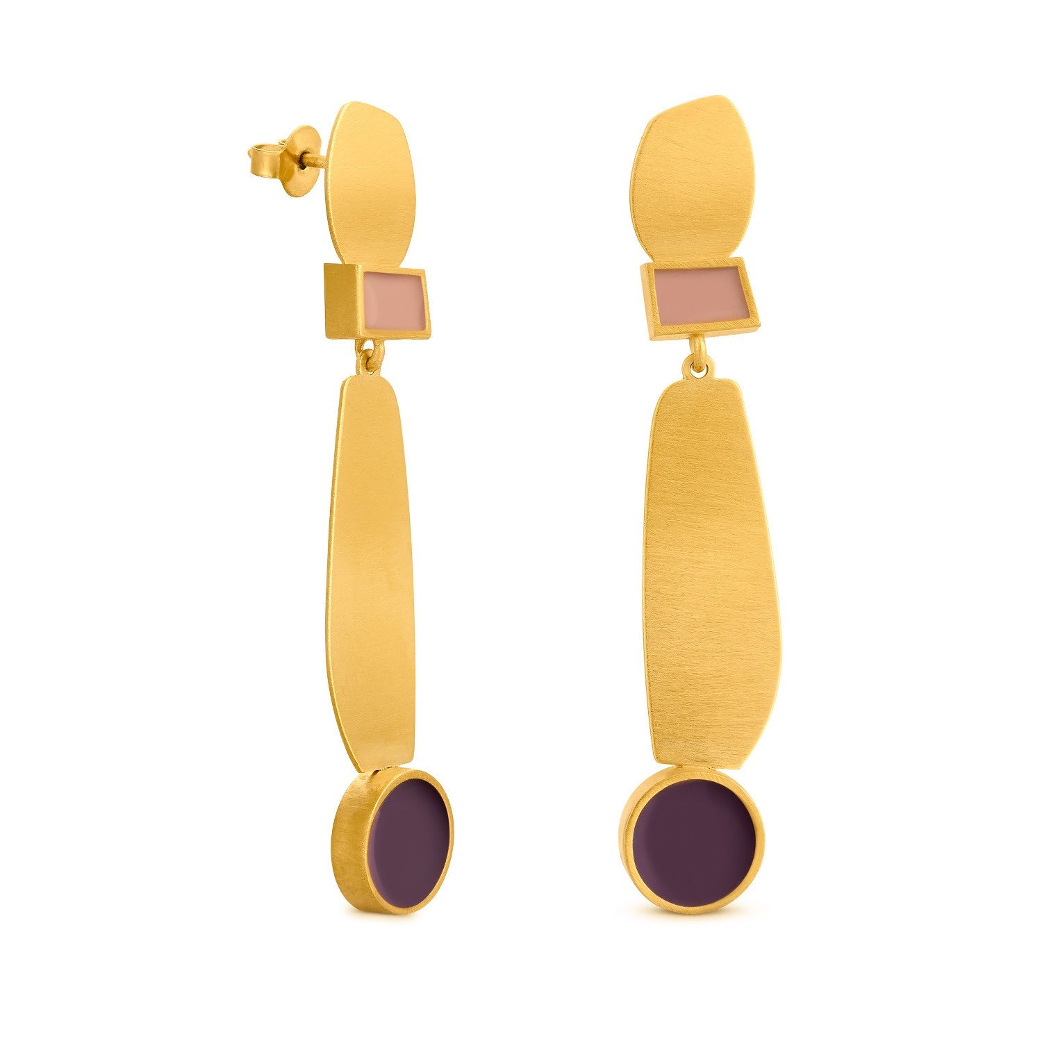 Orecchini Collage lunghi (viola/lila) – JOIDART