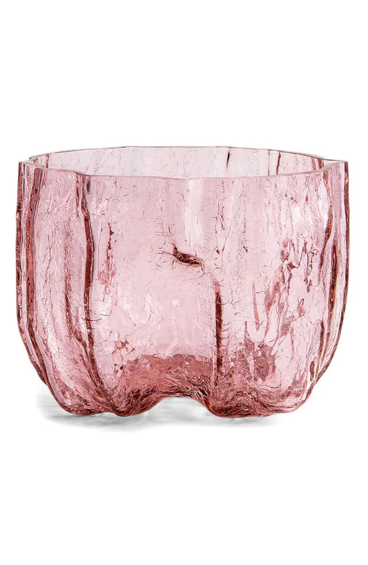 Crackle pink vase