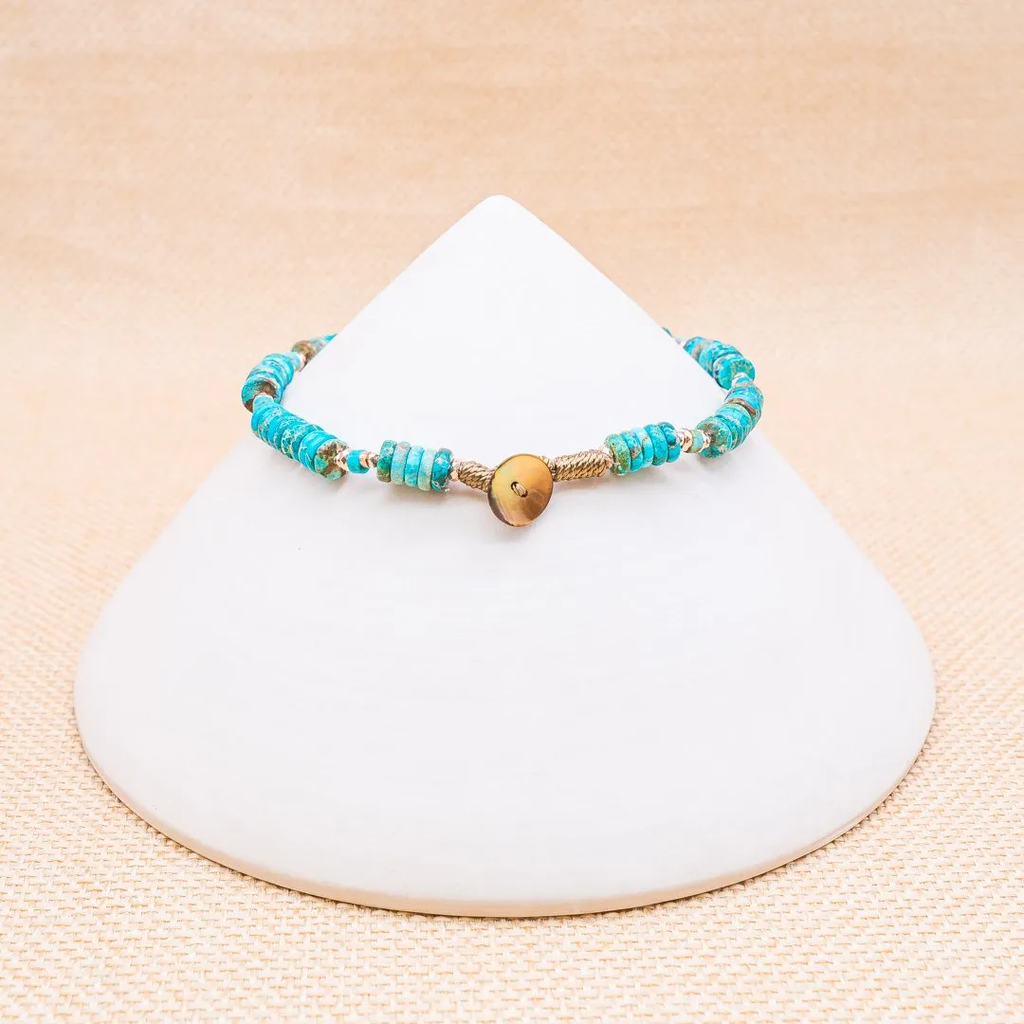 Collana in Diaspro Turchese ed Ematite