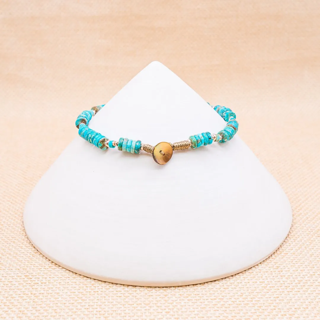 Collana in Diaspro Turchese ed Ematite