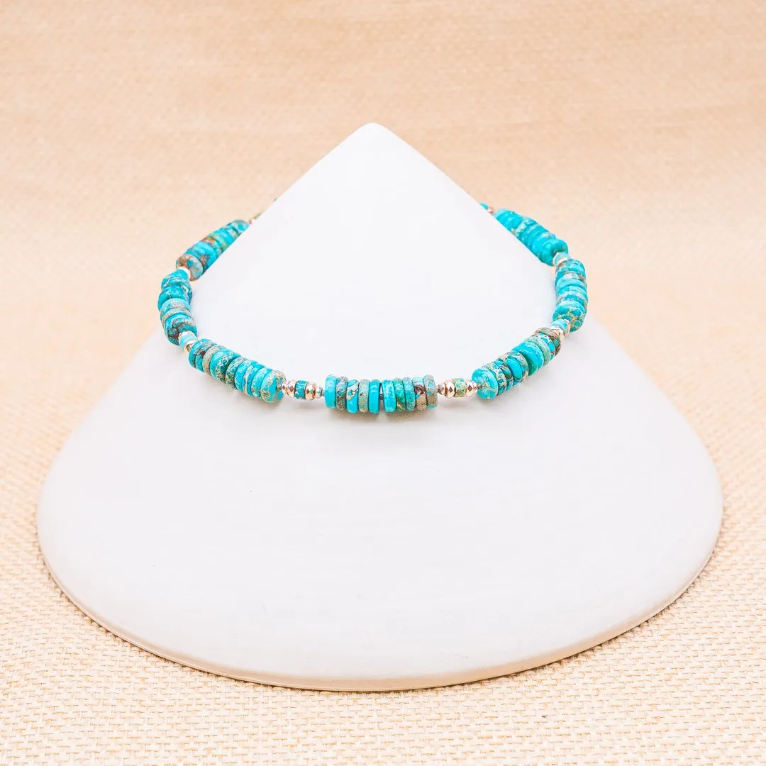 Collana in Diaspro Turchese ed Ematite