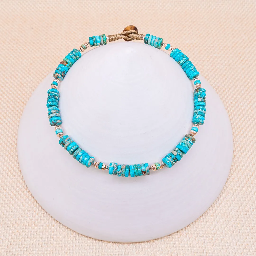 Collana in Diaspro Turchese ed Ematite