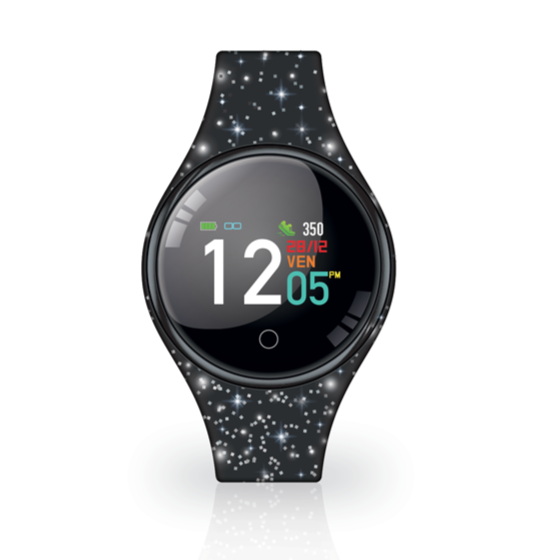 FREETIME GLITTER BLACK STYLE SMARTWATCH