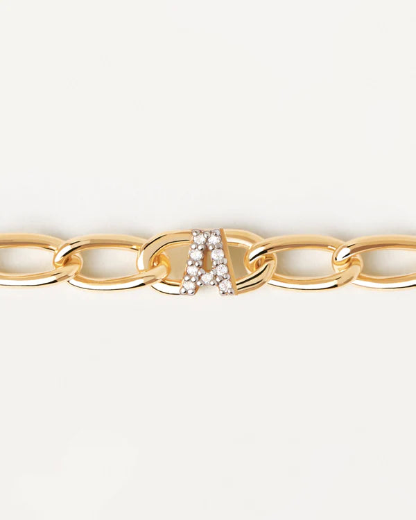 Bracciale a catena con lettera