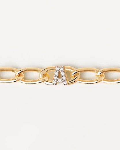 Bracciale a catena con lettera