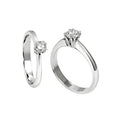 Giorgio Visconti solitaire ring 18k white gold and diamond " Antologie " collection