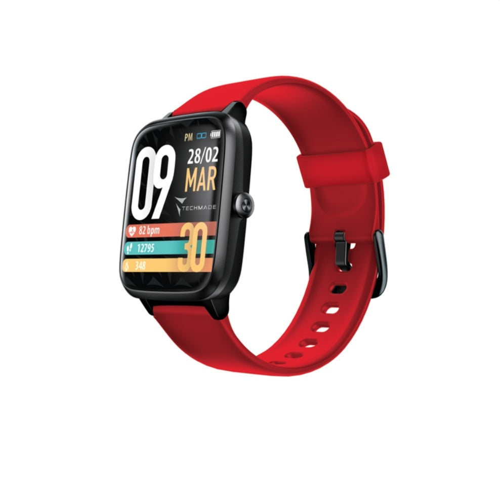 "MOVE  Red/Pink/Grey" GPS SMARTWATCH TECHMADE
