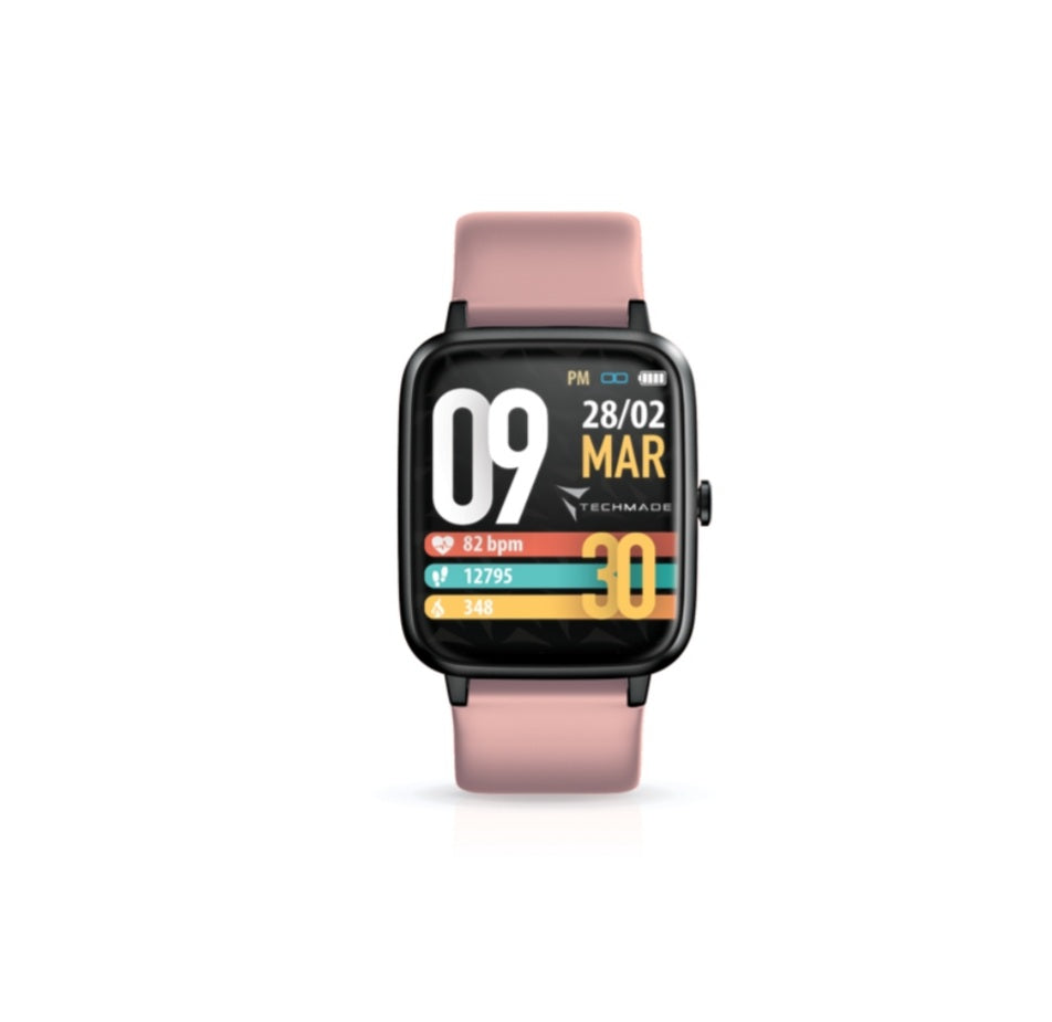 "MOVE  Red/Pink/Grey" GPS SMARTWATCH TECHMADE