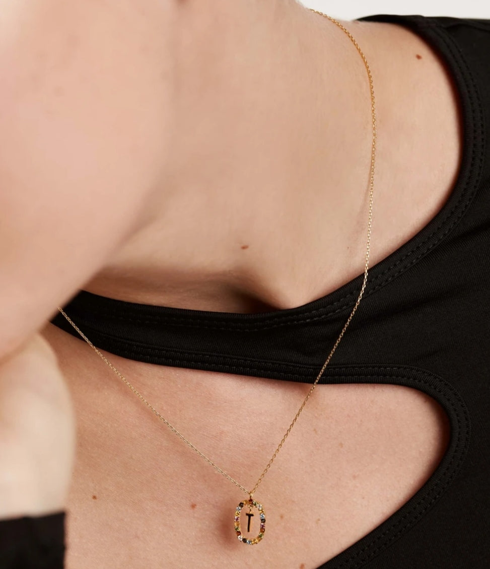 Letter T pendant PDPAOLA