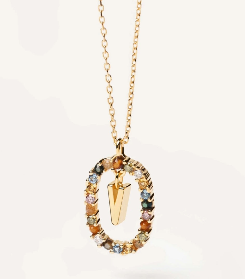 Letter V pendant PDPAOLA