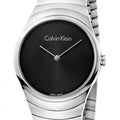 Calvin Klein "Whirl" women's watch, steel strap, black dial