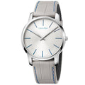 Calvin Klein Men's Watch Grey Leather Strap