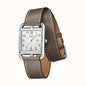 orologio Hermès Cape Cod cinturino double tour quadrante bianco