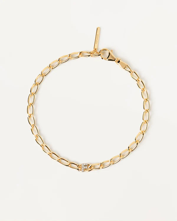 Bracciale a catena con lettera
