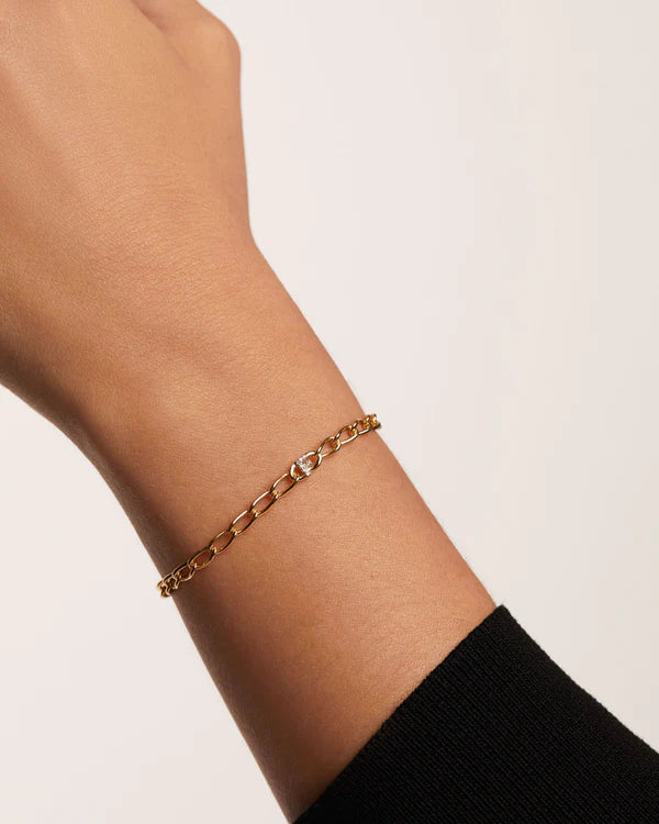 Bracciale a catena con lettera