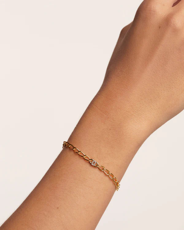 Bracciale a catena con lettera