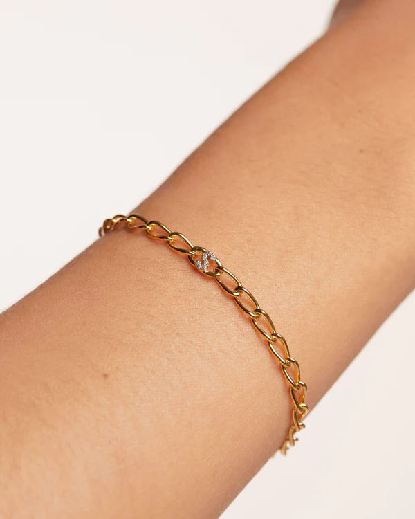 Bracciale a catena con lettera