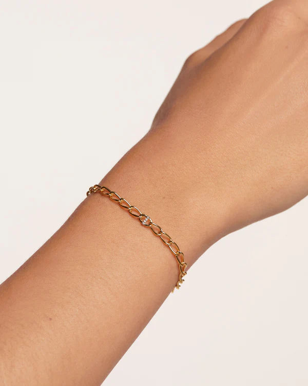 Bracciale a catena con lettera