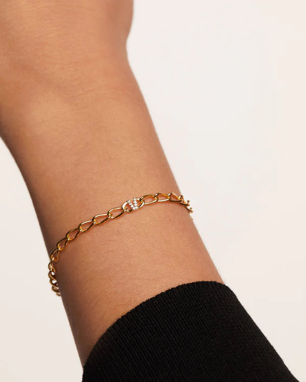 Bracciale a catena con lettera