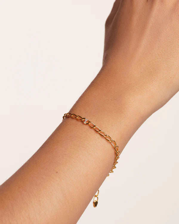 Bracciale a catena con lettera