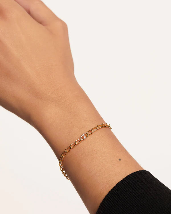 Bracciale a catena con lettera
