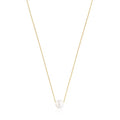 Silver Vermeil Gloss Necklace with Pearl