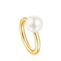 Silver Vermeil Gloss Ring with Pearl