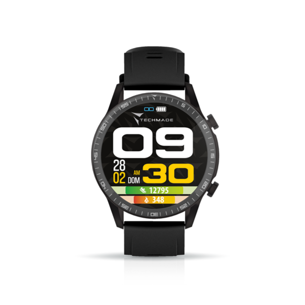 ROCKS BLACK SMARTWATCH TECHMADE con chiamata e lettore musicale.